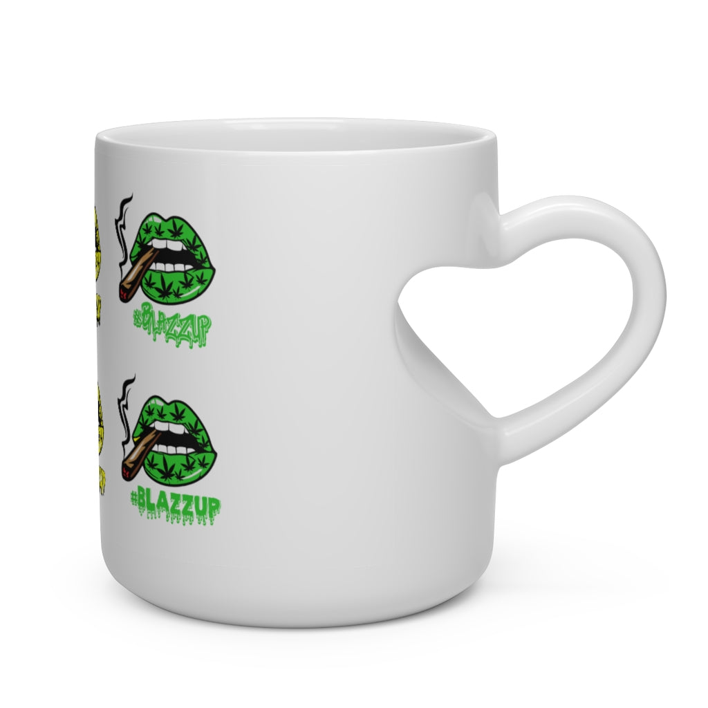 #Blazzup All Logo Heart Shape Mug