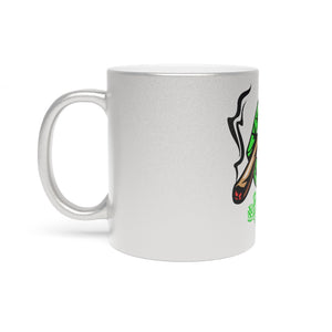 Green #Blazzup Metallic Mug (Silver)