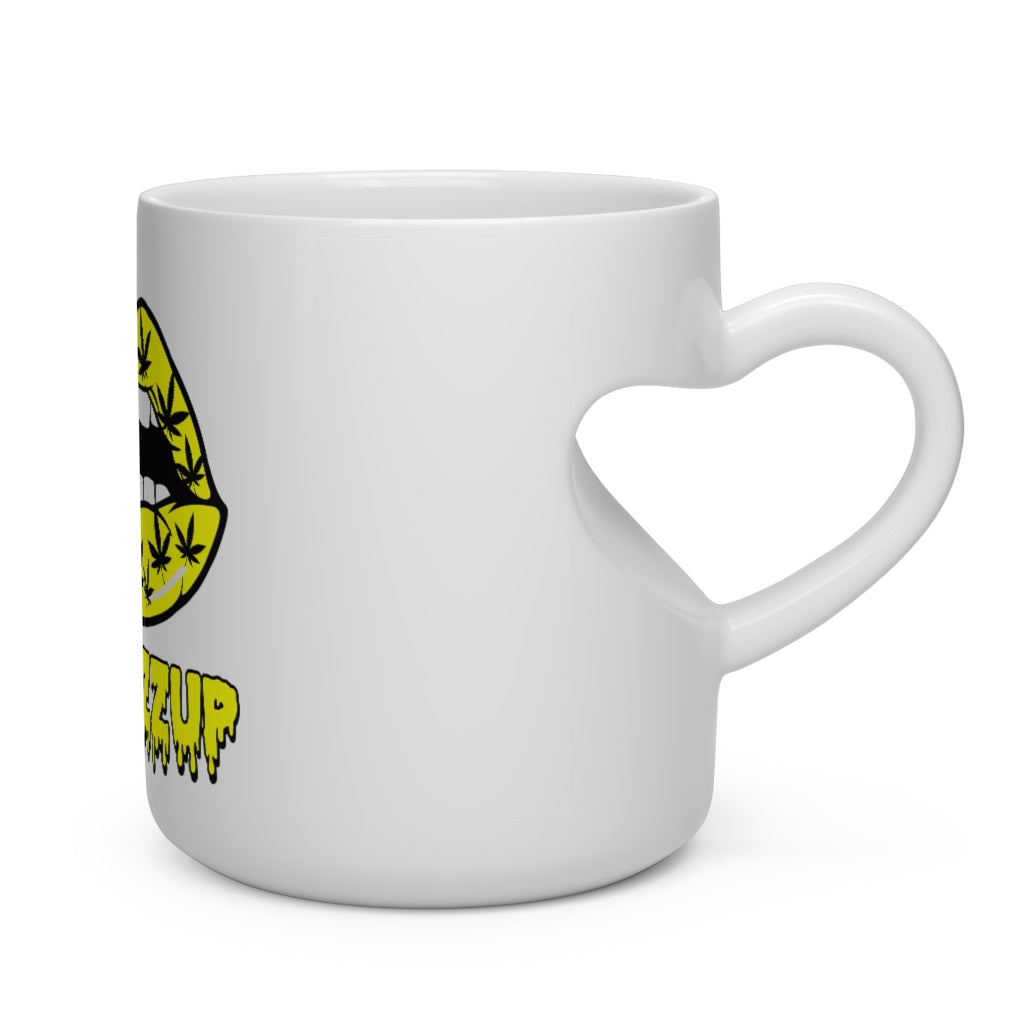 Yellow #Blazzup Heart Shape Mug