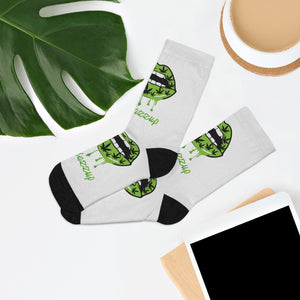 #Blazzup Green Crazy Drip DTG Socks