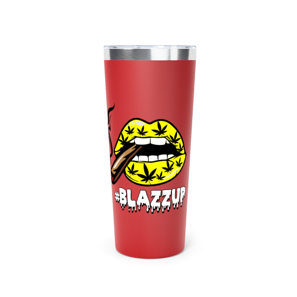 Yellow #Blazzup Copper Vacuum Insulated Tumbler, 22oz