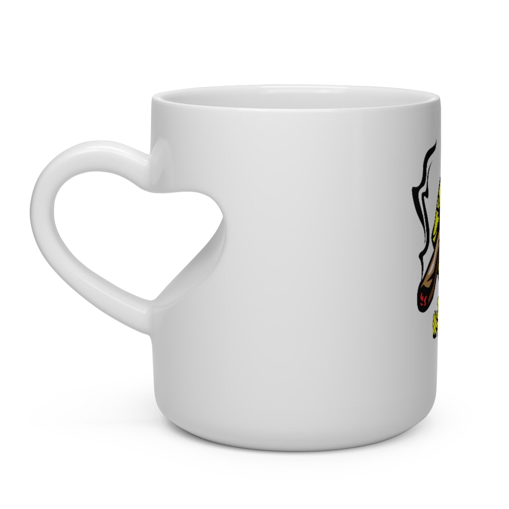 #Blazzup  Yellow Classy Drip Heart Shape Mug