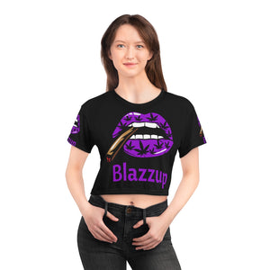 Classic Purple Blazzup Crop Tee