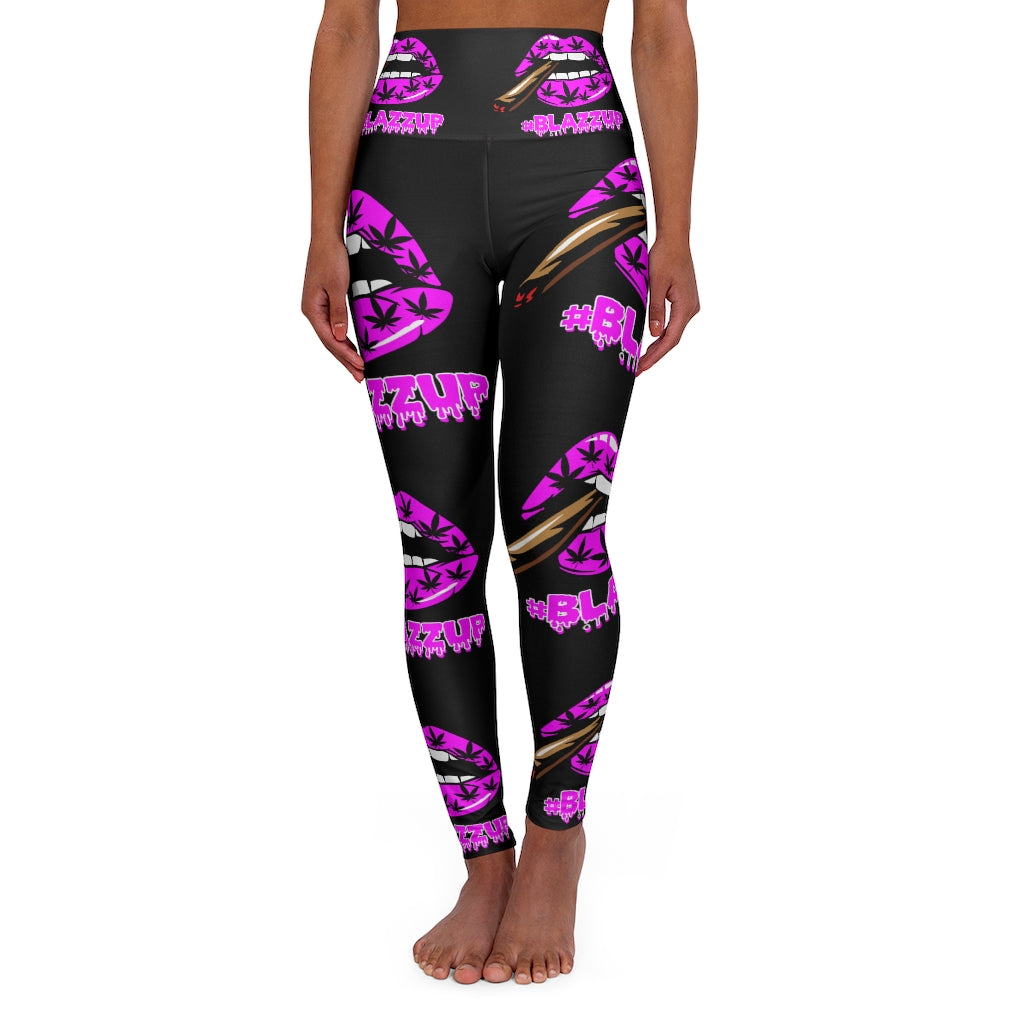 Pink #Blazzup High Waisted Yoga Leggings