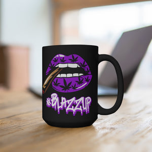 #Blaazzup Classy Drip White Lettering  Purple/Black Mug 15oz