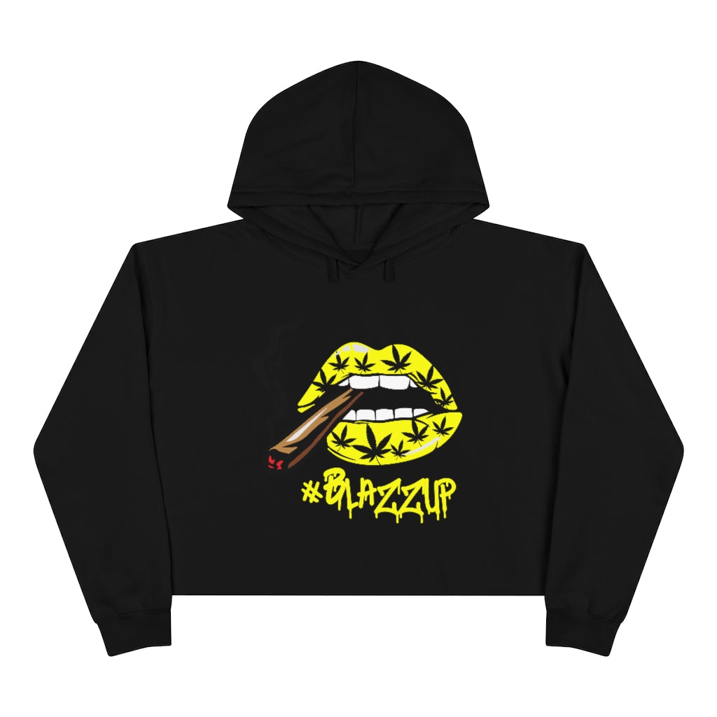 Classy drip yellow Crop Hoodie