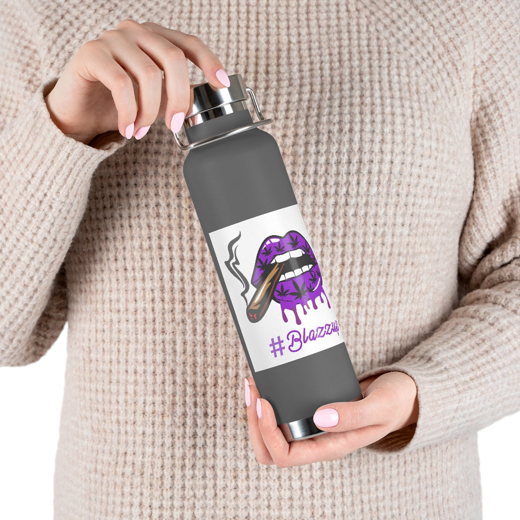 #BLAZZUP Scary Drip Purple  22oz Vacuum Insulated Bottle