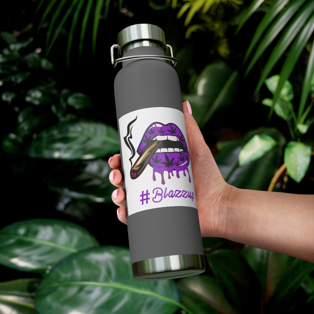 #BLAZZUP Scary Drip Purple  22oz Vacuum Insulated Bottle