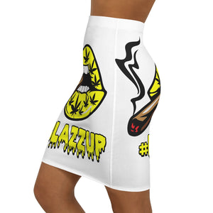 Yellow #Blazzup Spooky Print Women's Mini Skirt