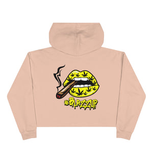 Classy drip yellow Crop Hoodie