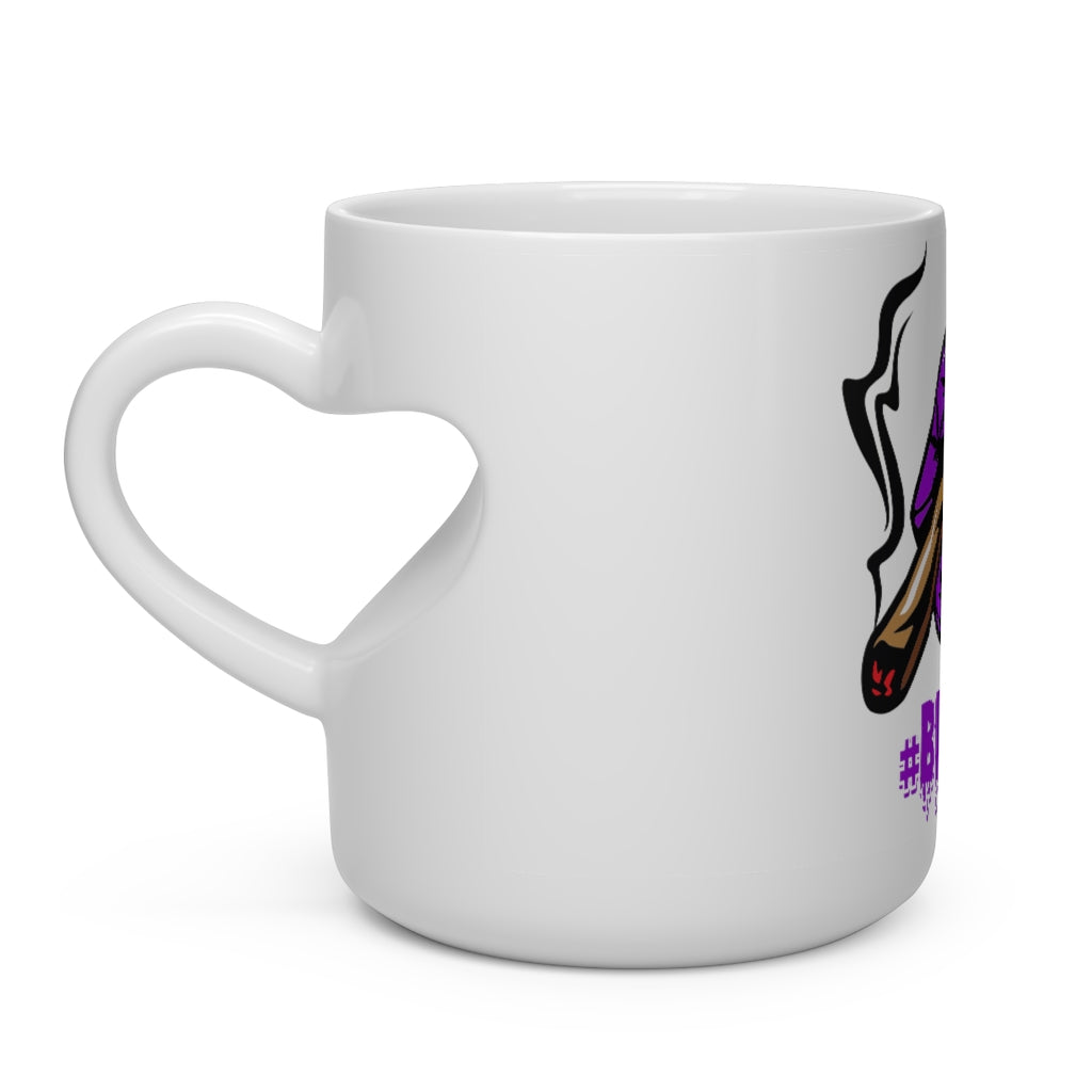 Purple #Blazzup Heart Shape Mug