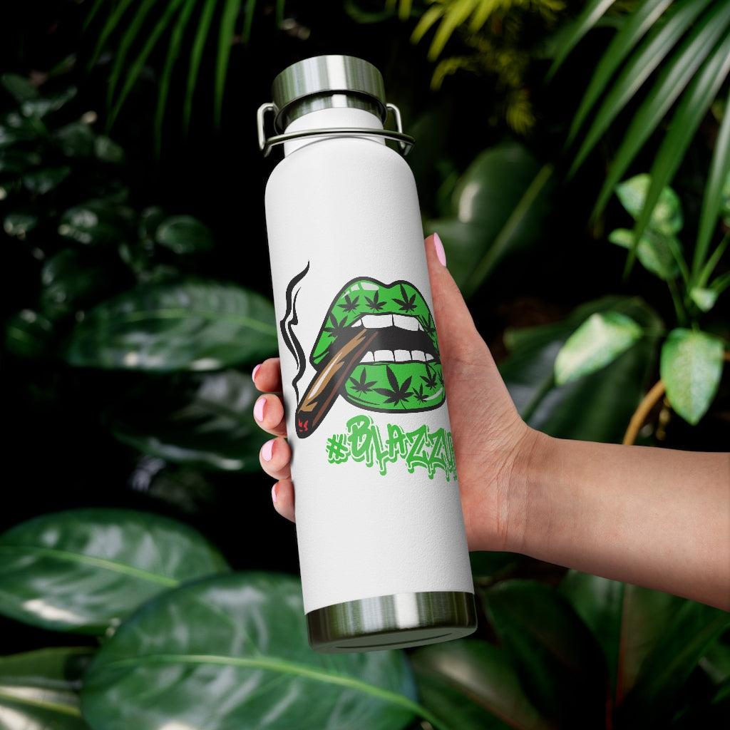 #Blazzup Classic Drip  Green 22oz Vacuum Insulated Bottle