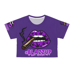 Purple Blazzup Crop Tee