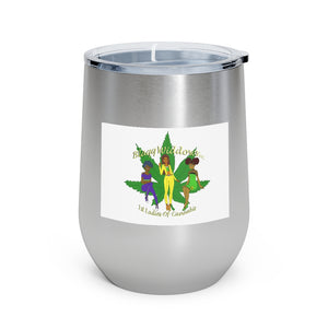 Rainbow Blaqq Widdow's Inc. 12oz Insulated Wine Tumbler