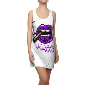 Classy Drip Purple Women's Cut & Sew Racerback Dress