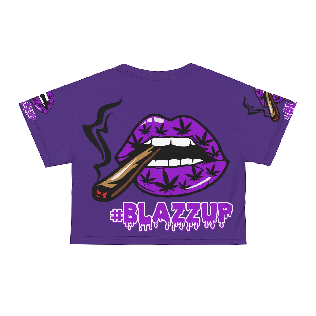 Purple Blazzup Crop Tee