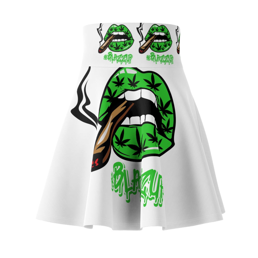 #BLAZZUP Classy Drip Green Women's Skater Skirt