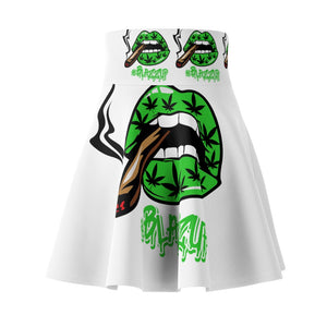 #BLAZZUP Classy Drip Green Women's Skater Skirt