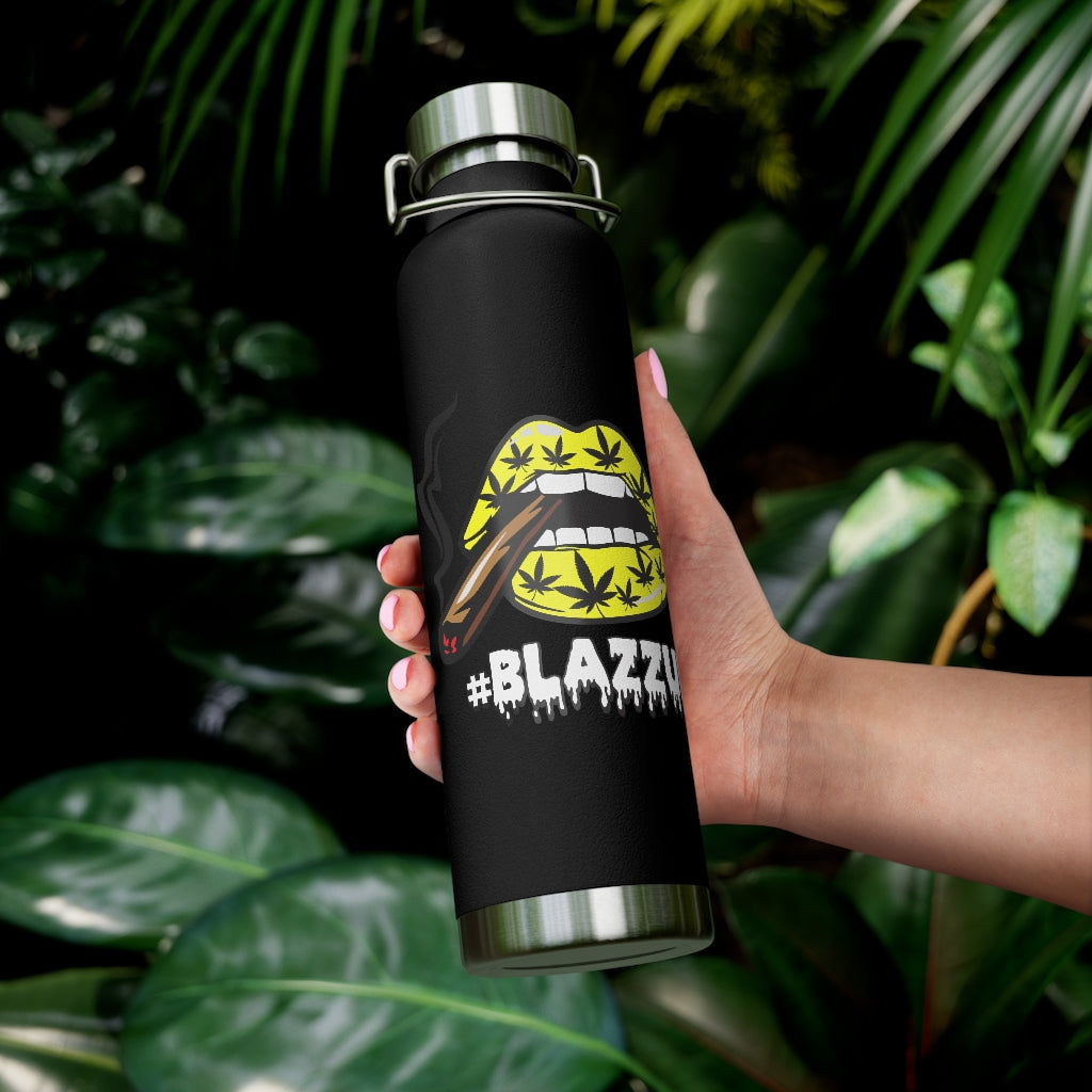 #Blazzup Yellow/white drip 22oz Vacuum Insulated Bottle