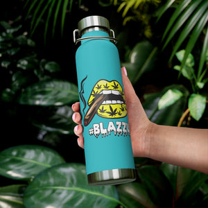 #Blazzup Yellow/white drip 22oz Vacuum Insulated Bottle