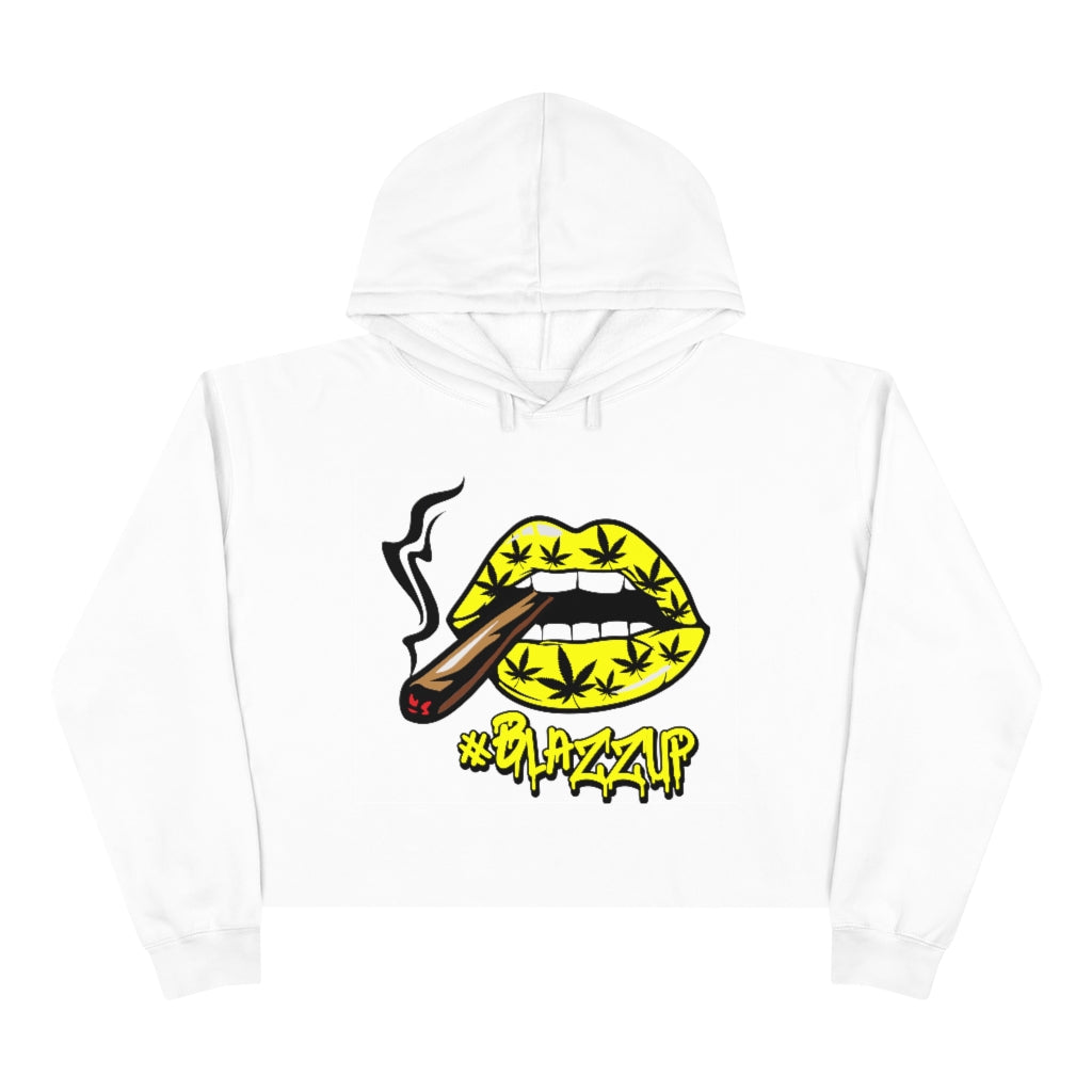 Classy drip yellow Crop Hoodie