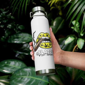 #Blazzup Yellow/white drip 22oz Vacuum Insulated Bottle