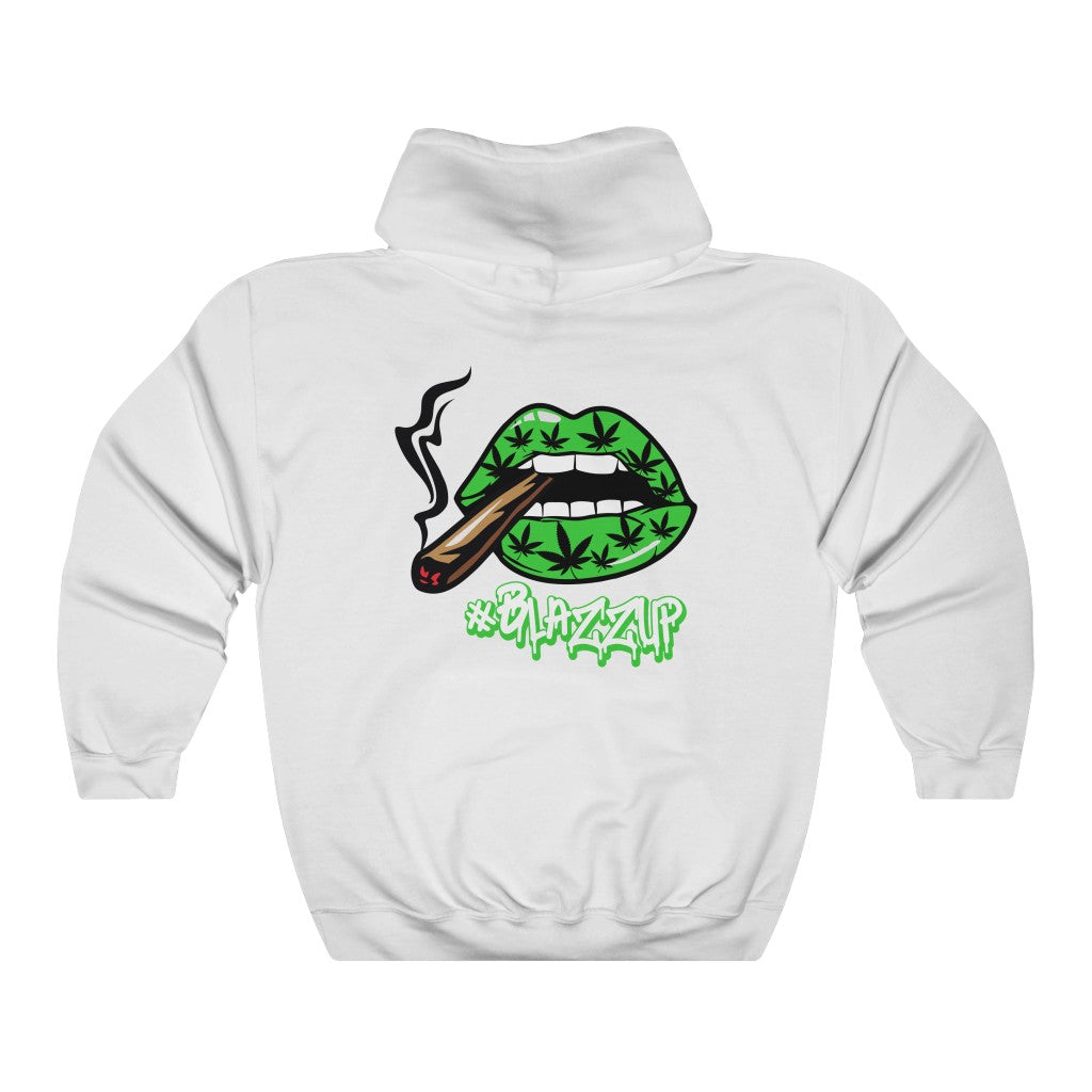 #Blazzup Green Classy Drip white letters  Unisex Heavy Blend™ Hooded Sweatshirt