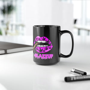 Pink/Black #Blazzup  Mug, 15oz