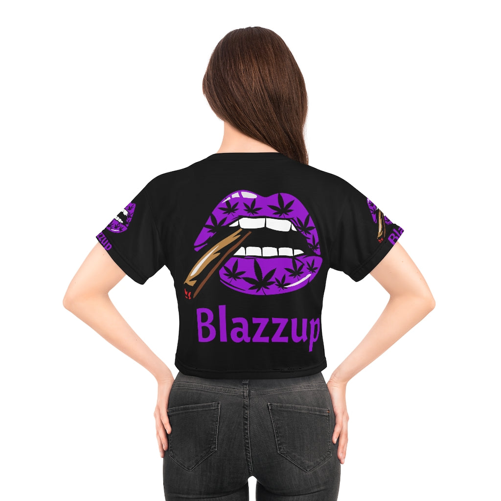 Classic Purple Blazzup Crop Tee