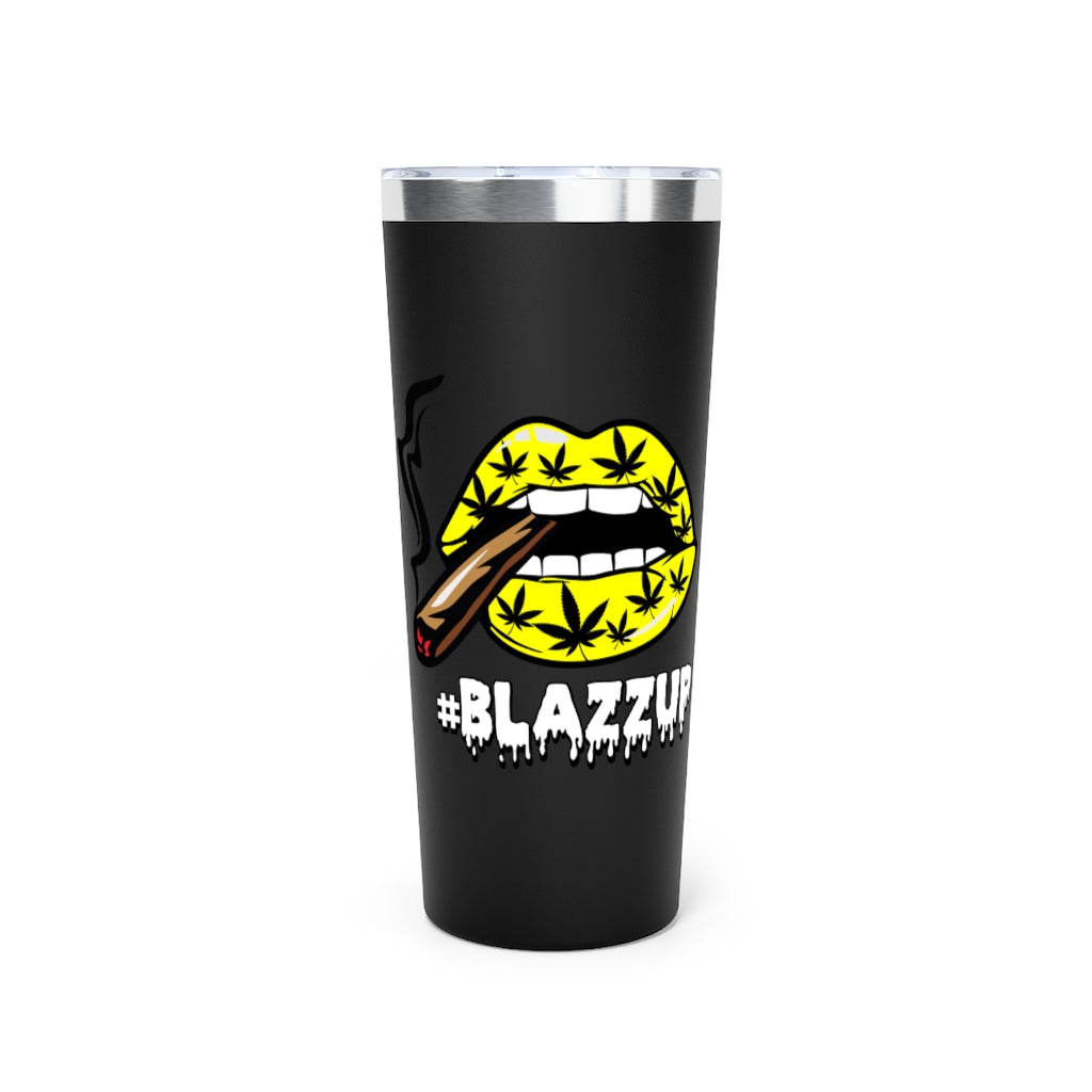 Yellow #Blazzup Copper Vacuum Insulated Tumbler, 22oz