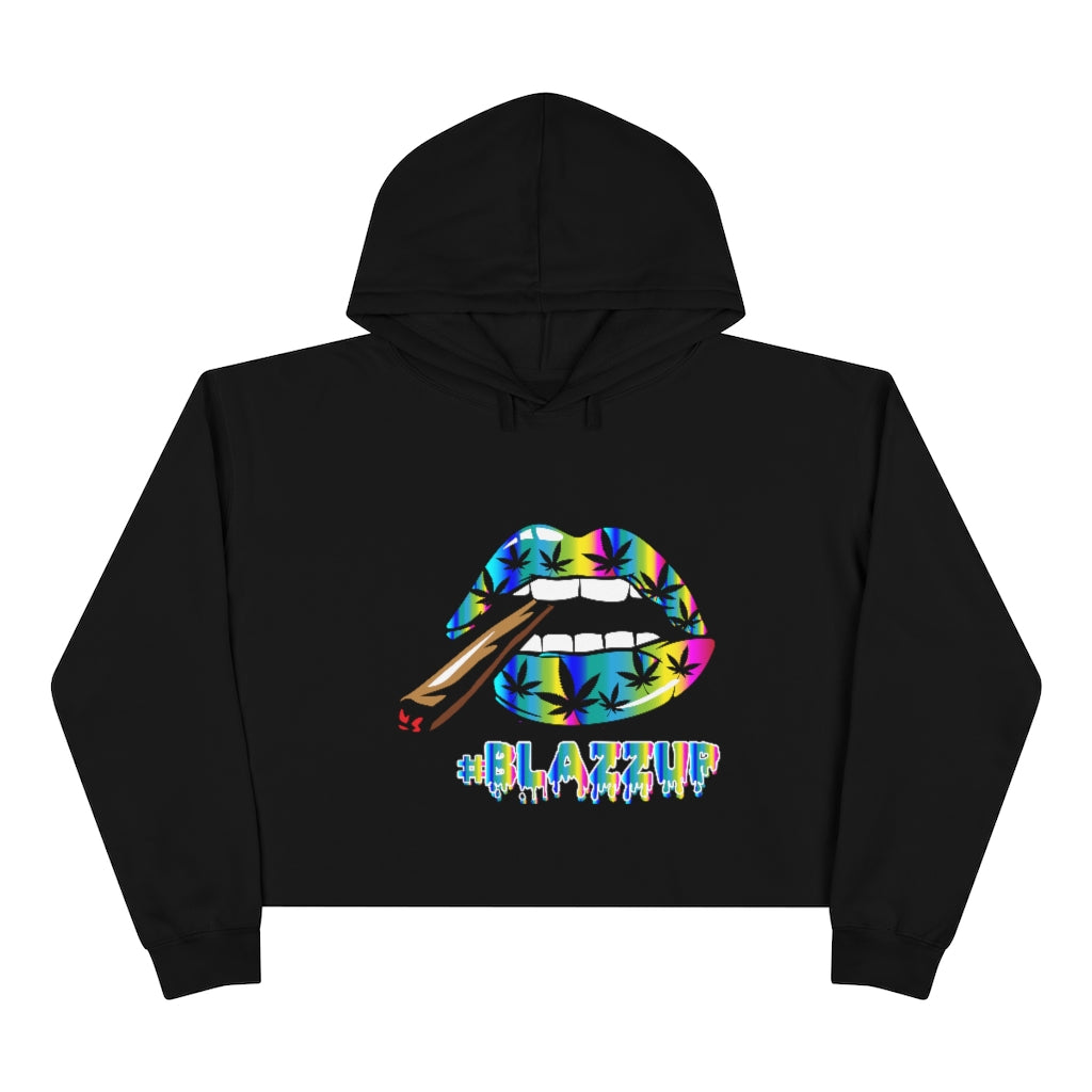 Rainbow #Blazzup Crop Hoodie