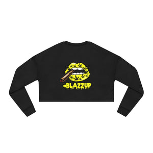 #Blazzup Yellow Women's Cropped Sweatshirt