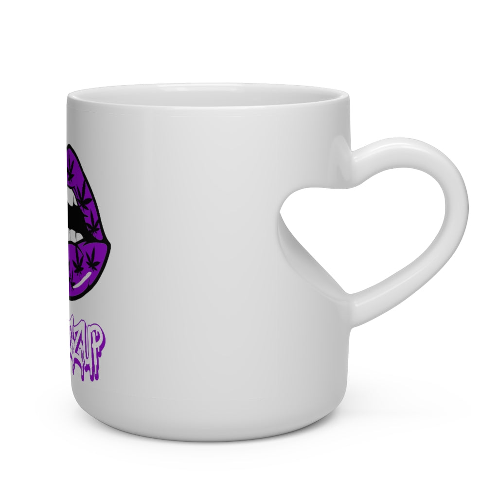 Purple #Blazzup Classy drip Heart Shape Mug