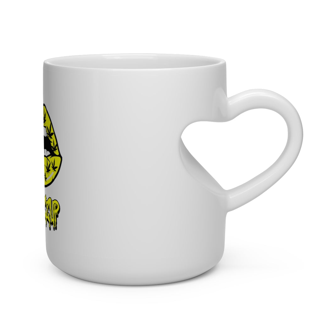 #Blazzup  Yellow Classy Drip Heart Shape Mug