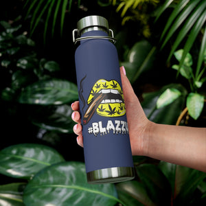 #Blazzup Yellow/white drip 22oz Vacuum Insulated Bottle