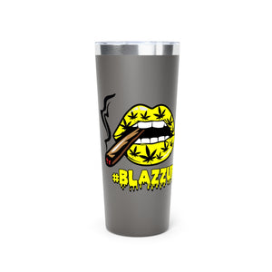 Yellow #BlazzUp Copper Vacuum Insulated Tumbler, 22oz