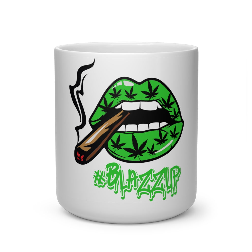 #Blazzup Green Classy drip Heart Shape Mug