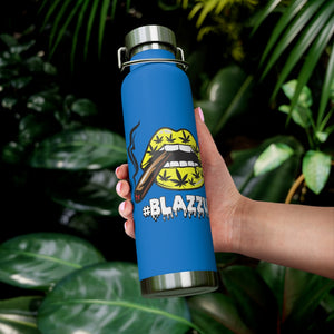 #Blazzup Yellow/white drip 22oz Vacuum Insulated Bottle