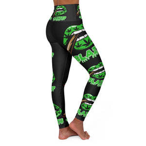 #Blazzup Green Spooky Drip High Waisted Yoga Leggings