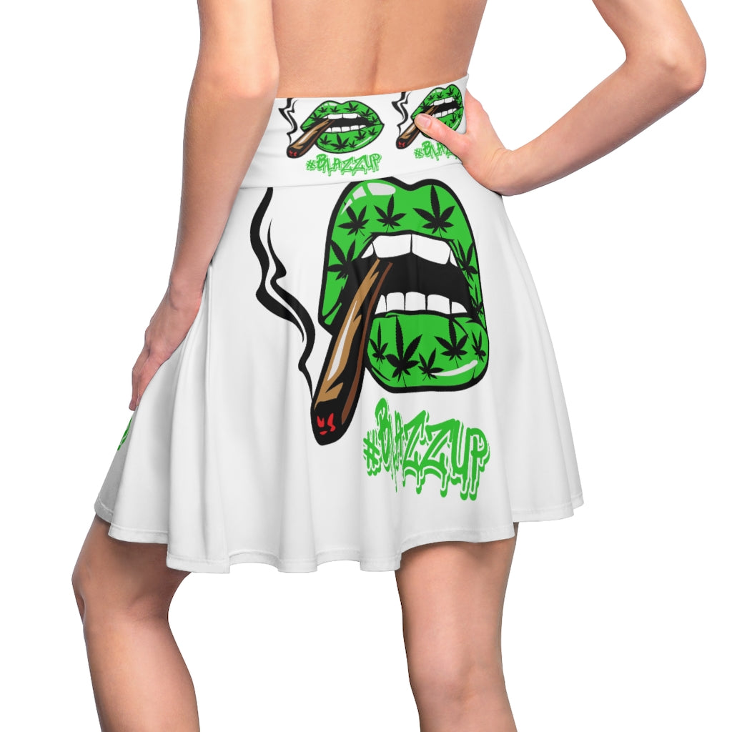 #BLAZZUP Classy Drip Green Women's Skater Skirt