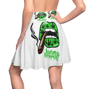 #BLAZZUP Classy Drip Green Women's Skater Skirt