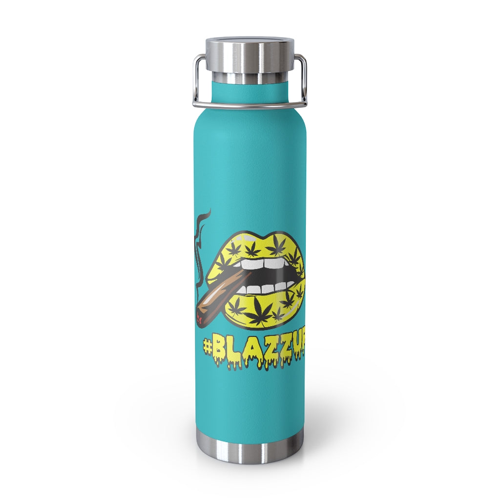 #Blazzup Spooky Drip Yellow 22oz Vacuum Insulated Bottle