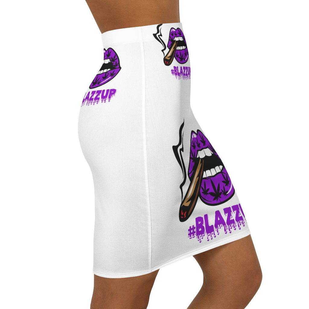 Purple #Blazzup Spooky Drip Women's Mini Skirt