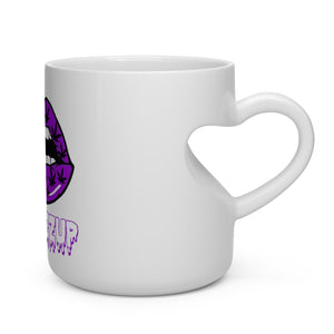 Purple #Blazzup Heart Shape Mug