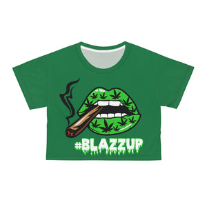 Green Blazzup Crop Tee