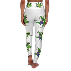 1st Ladies Of Cannabis Green Leaf  High Waisted Yoga Leggings