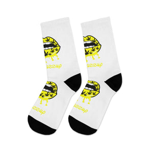 #Blazzup Yellow Crazy Drip DTG Socks