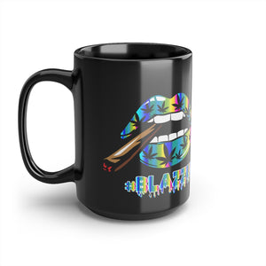 Rainbow #Blazzup Black Mug, 15oz