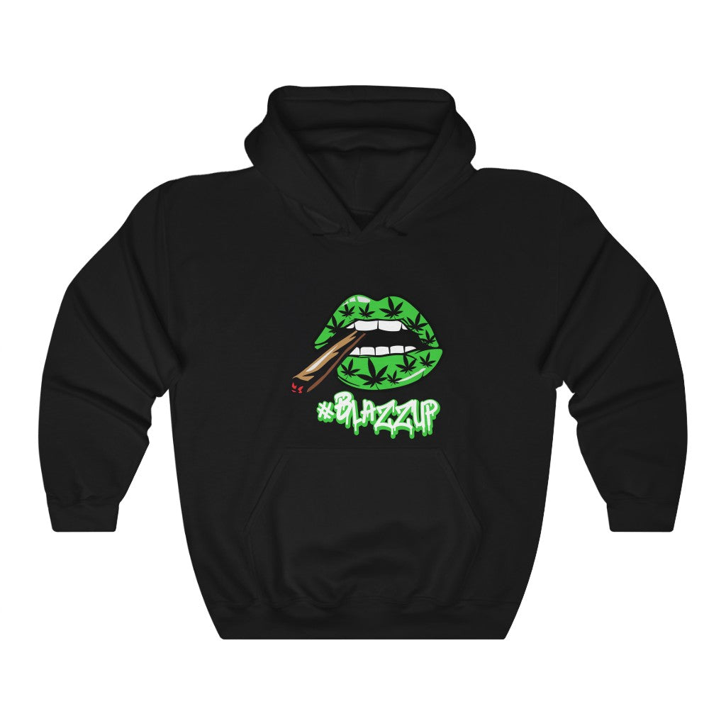 #Blazzup Green Classy Drip white letters  Unisex Heavy Blend™ Hooded Sweatshirt