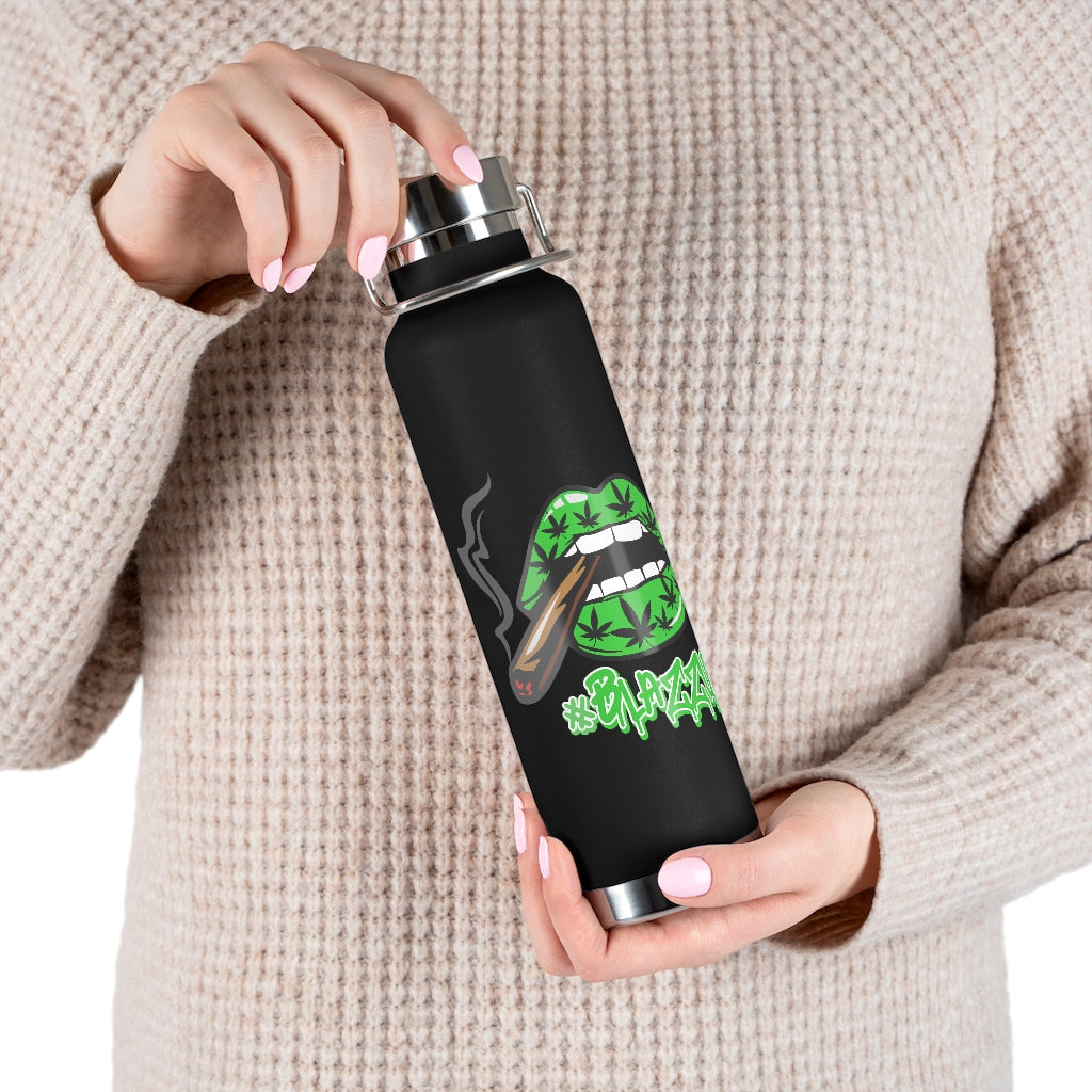 #Blazzup Classic Drip  Green 22oz Vacuum Insulated Bottle